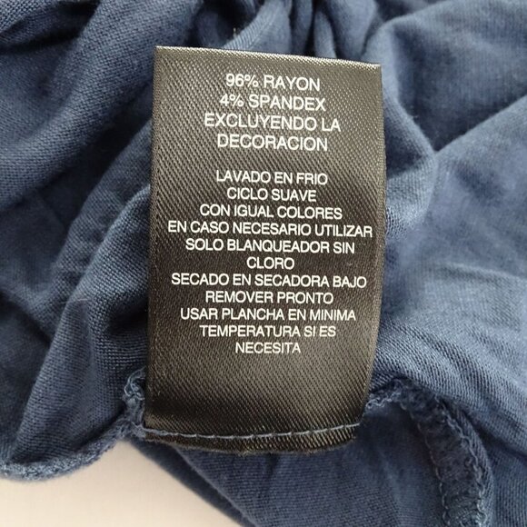 Signature Studio Cold Shoulder Navy Blue Shift Dress Women Size M High Neck Lace - Picture 7 of 9